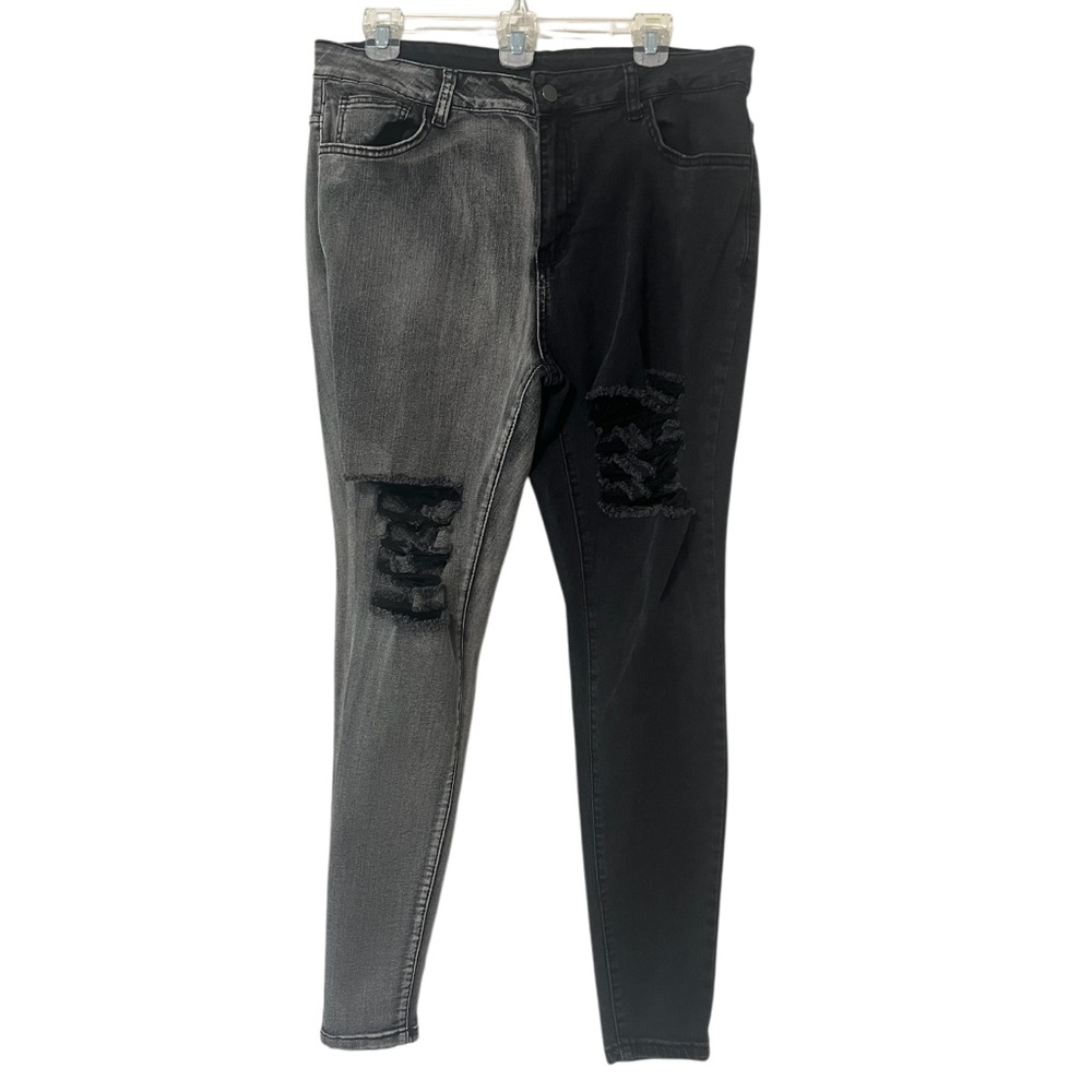 Shein Two-Tone Black and Gray Women's Jeans